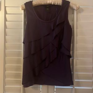 Ann Taylor Factory mixed media purple shell. XSP